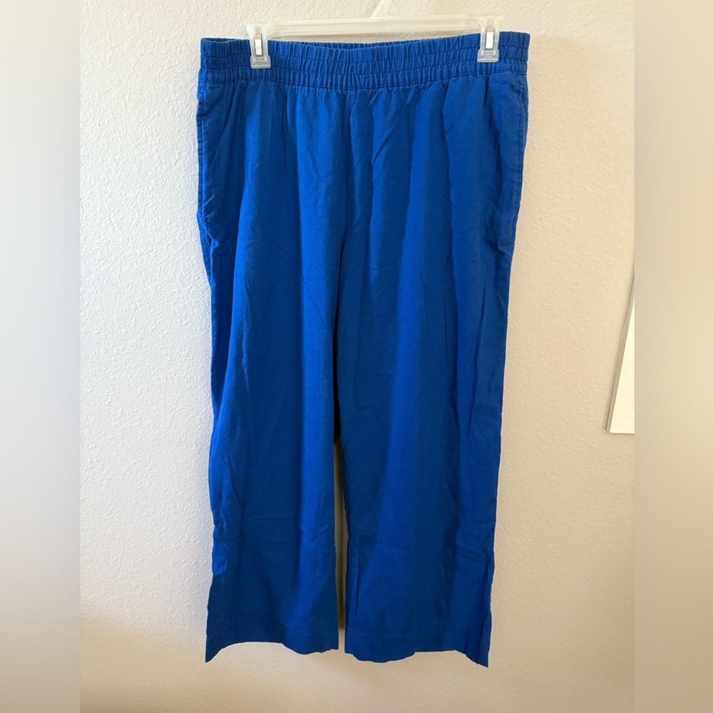 Old Navy Women’s Vibrant Blue Wide Leg Linen Pants